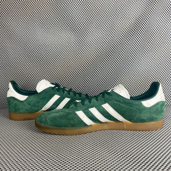 Adidas Gazelle Men Size 13 Green Suede Low Top Lace Up 029002 - Picture 4 of 14